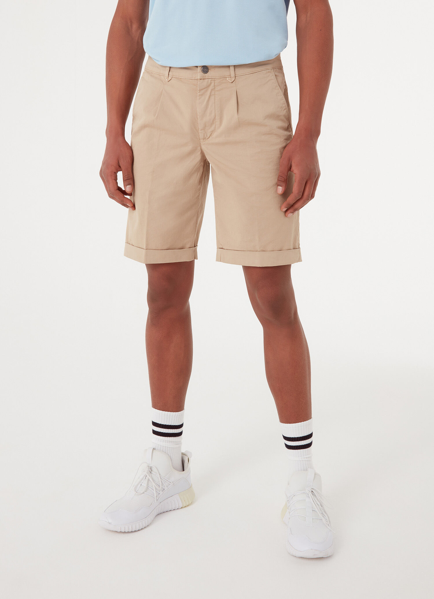 mens pleated bermuda shorts