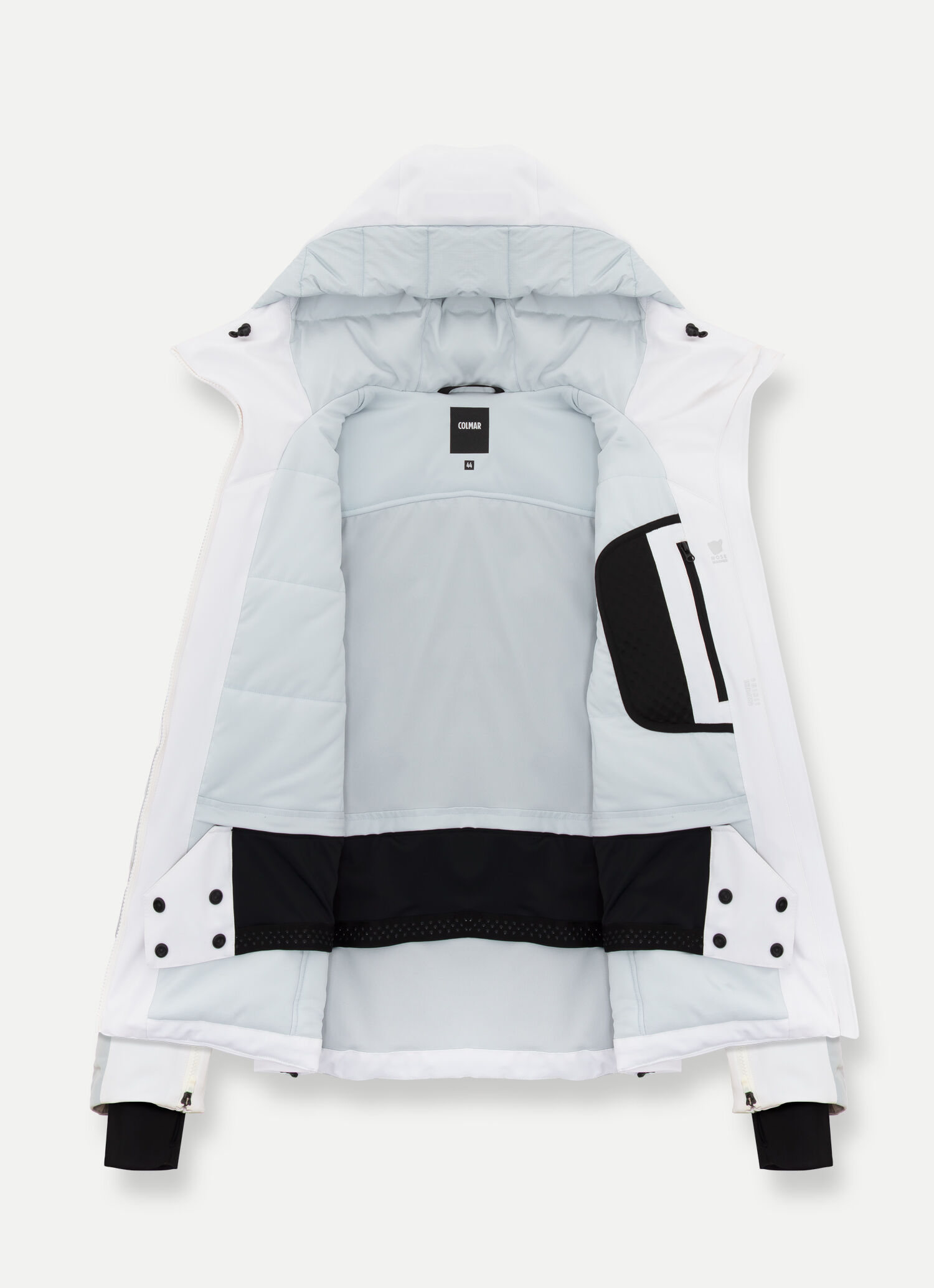 Smooth, quilted ski jacket