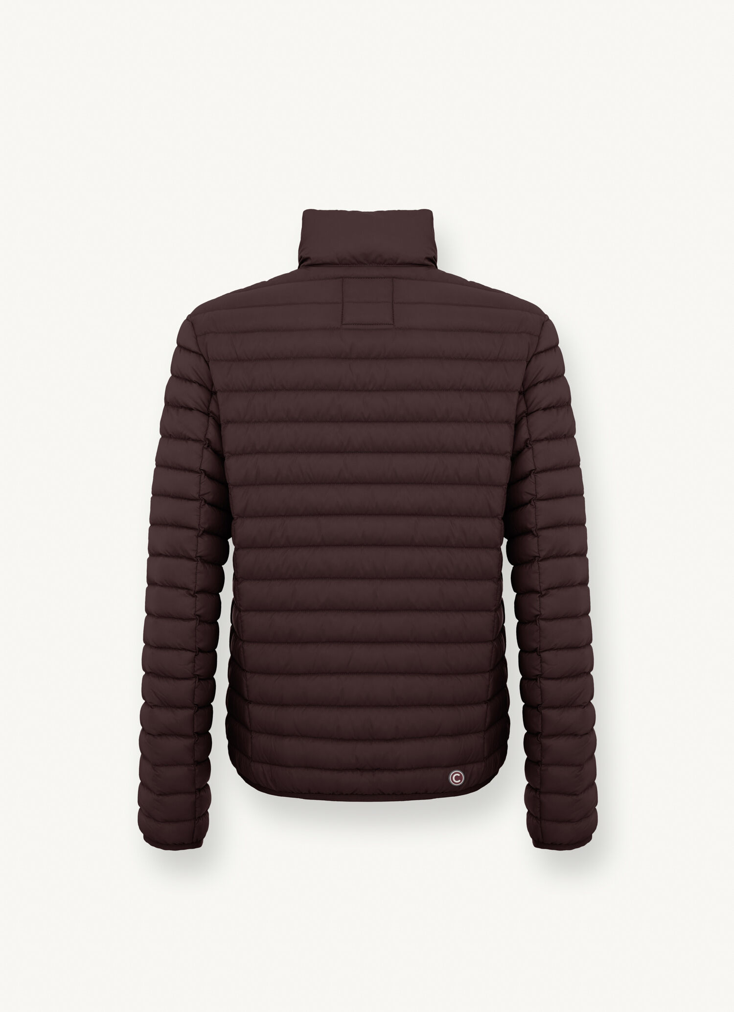 Opaque autumn down jacket with padded collar