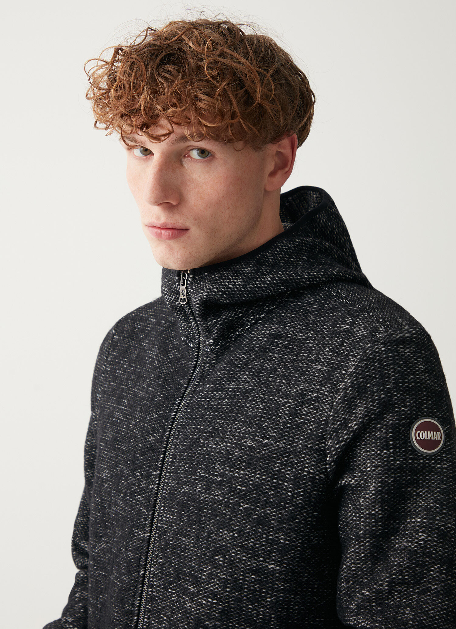 Hooded wool knit sweatshirt - Colmar