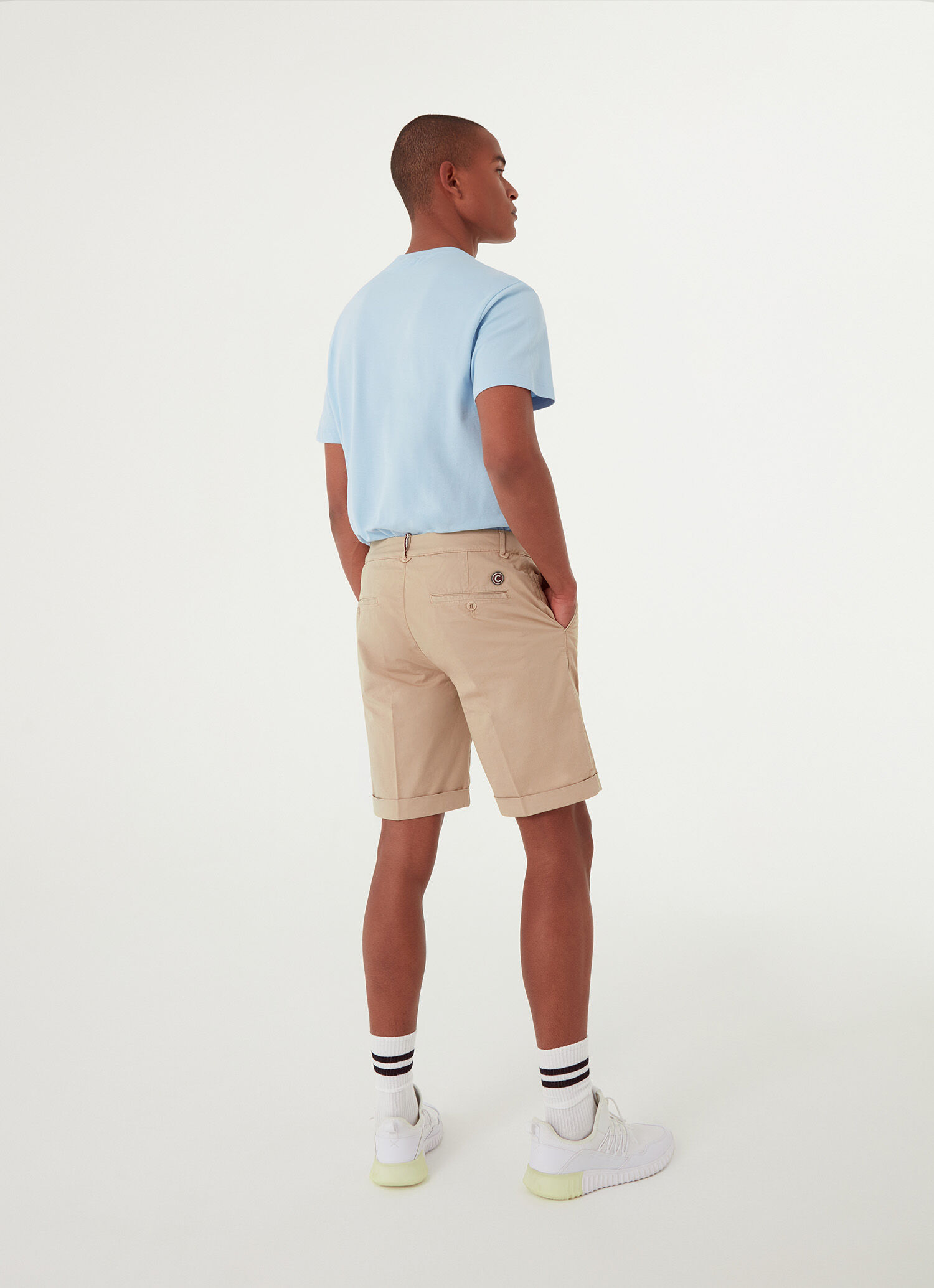 mens pleated bermuda shorts