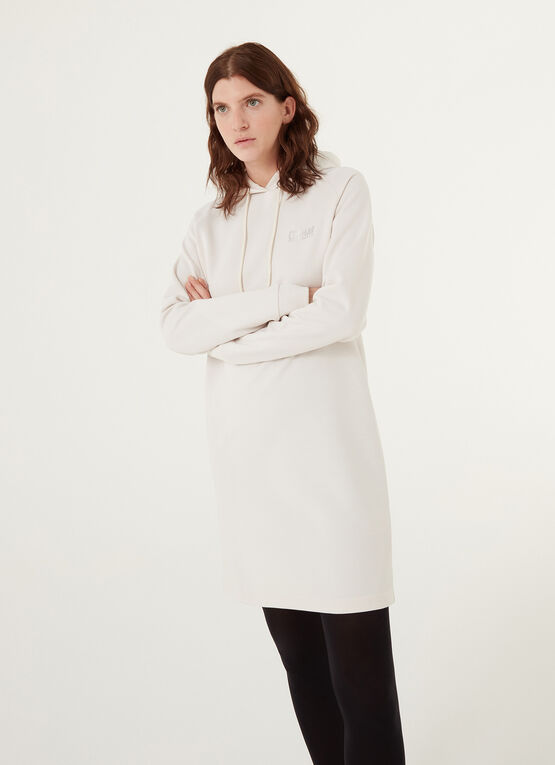 Sweatshirt dress with hood and shiny logo - Colmar