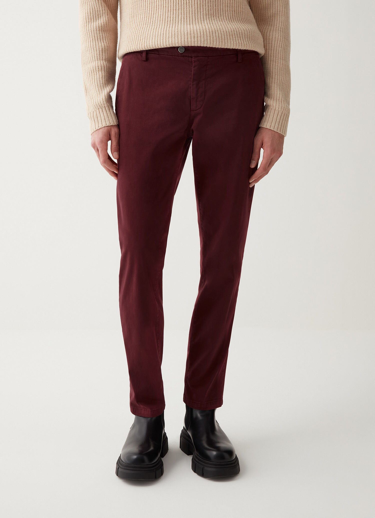 Purple classic gabardine pants | Patrizia Pepe