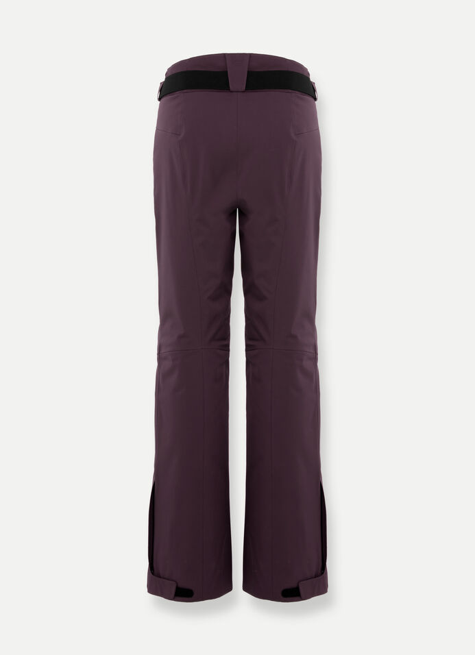 Solid-colour padded ski trousers