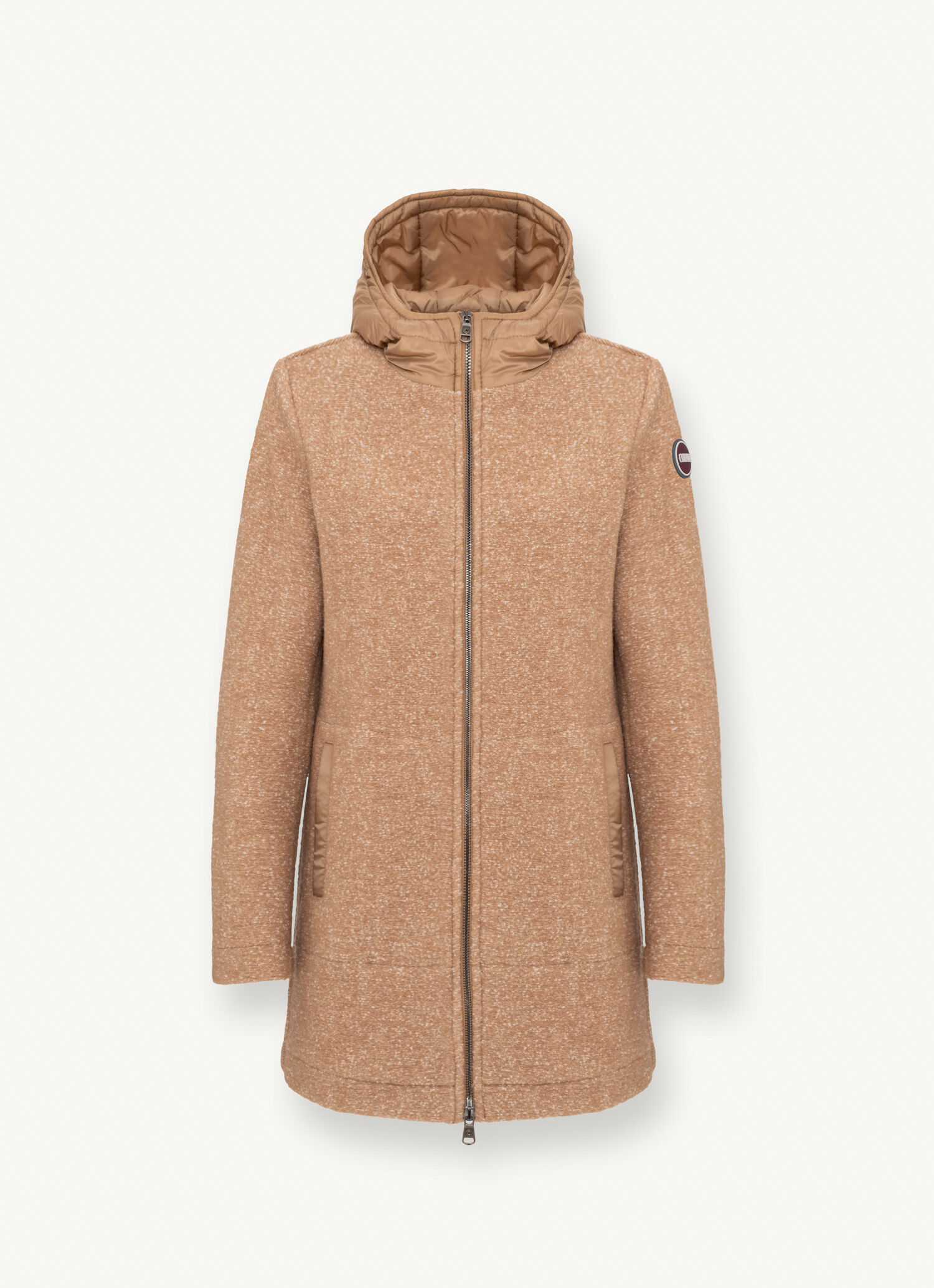 Hooded coat in woolen cloth - Colmar