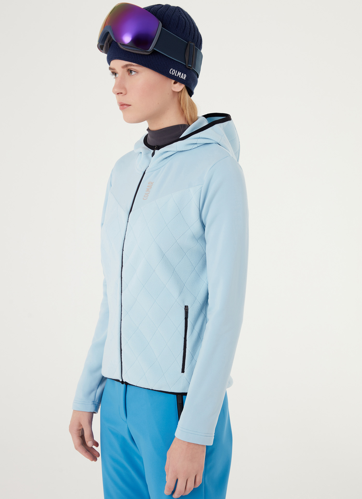 Jacquard full-zip ski sweatshirt with hood - Colmar